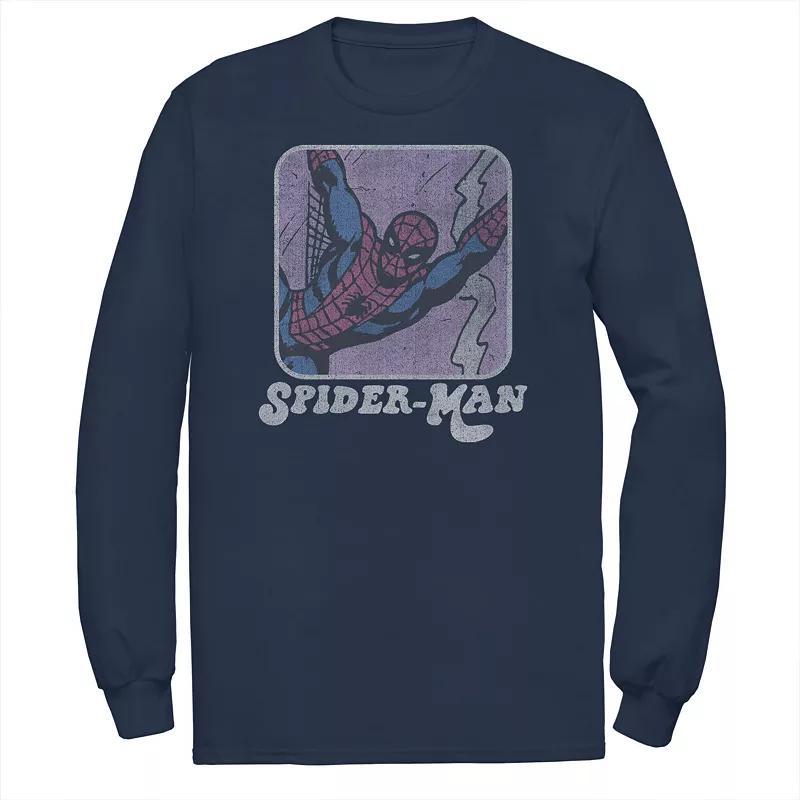 Big & Tall Marvel Spider-Man Retro Style Portrait Tee, Mens Blue Product Image