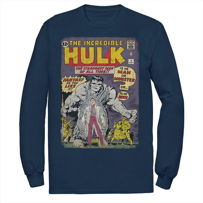 Mens Marvel The Incredible Hulk Classic Retro Comic Book Tee White Product Image