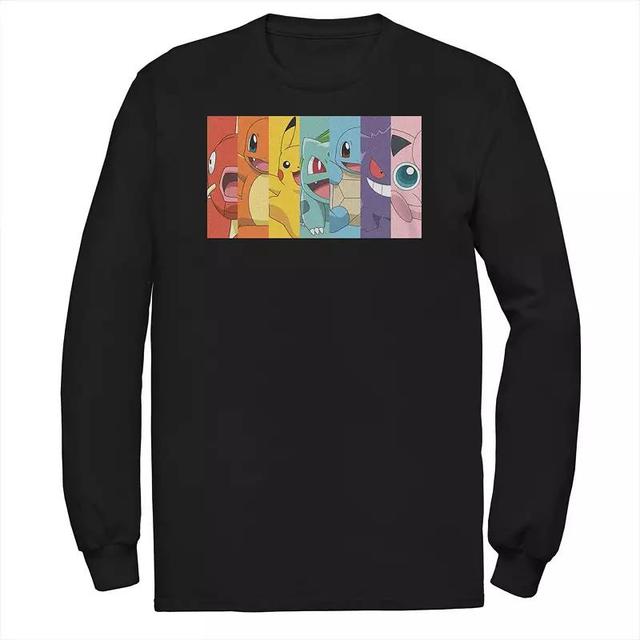 Big & Tall Pokmon Poke Rainbow Long Sleeve Graphic Tee, Mens Product Image