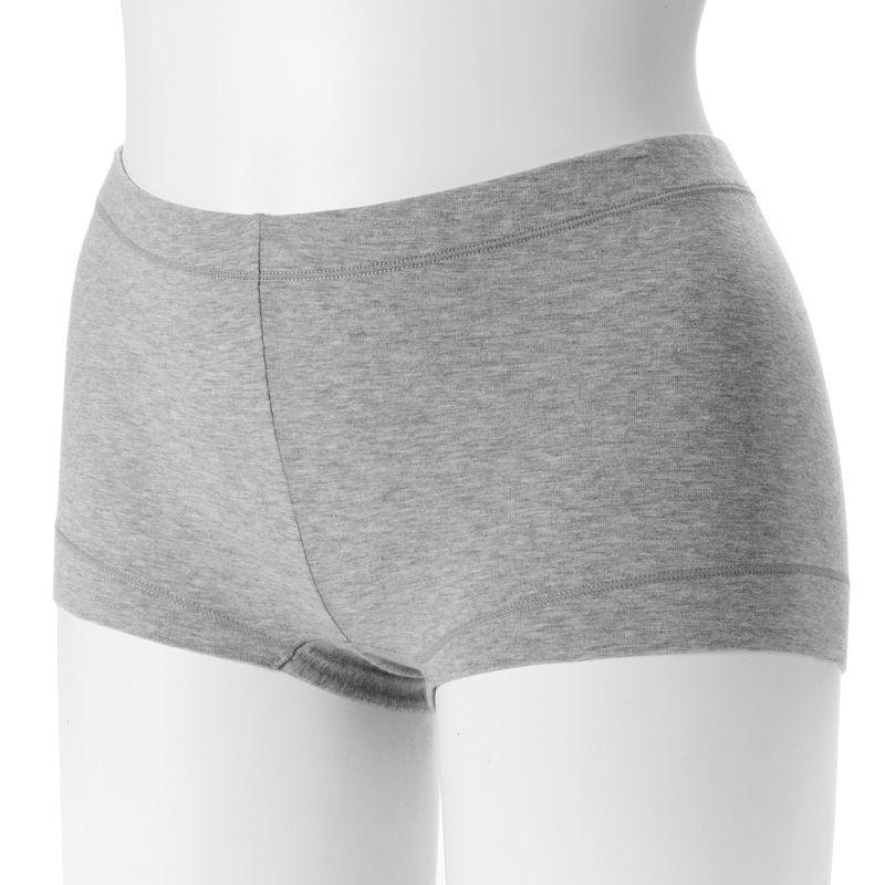 Maidenform Dream Cotton Boyshort Underwear DM0002, Womens Gray Grey Product Image