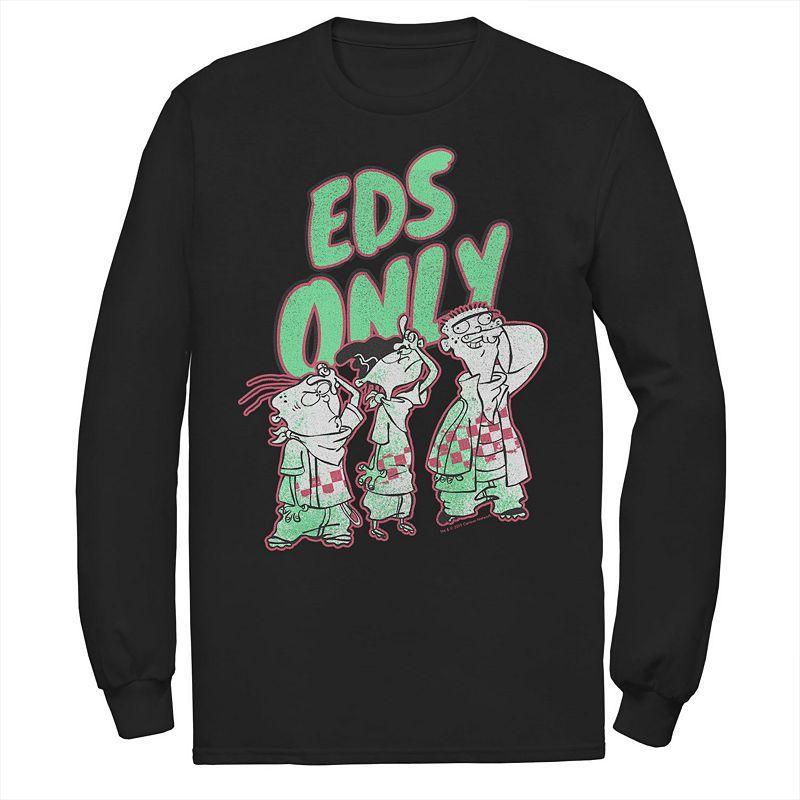 Mens Ed, Edd & Eddy Eds Only Portrait Long Sleeve Tee Blue Product Image