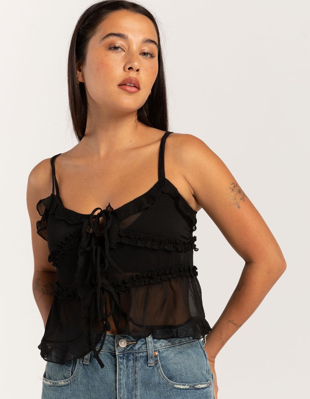 RSQ Womens Ruffle Tier Flyaway Top Product Image