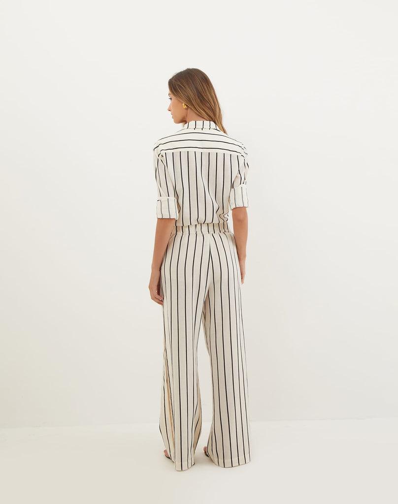 Karine Wide Leg Pants - Serpentine Product Image