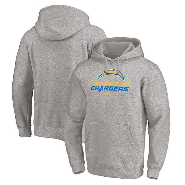 Mens Fanatics Branded Heathered Gray Los Angeles Chargers Big & Tall Team Lockup Pullover Hoodie Product Image