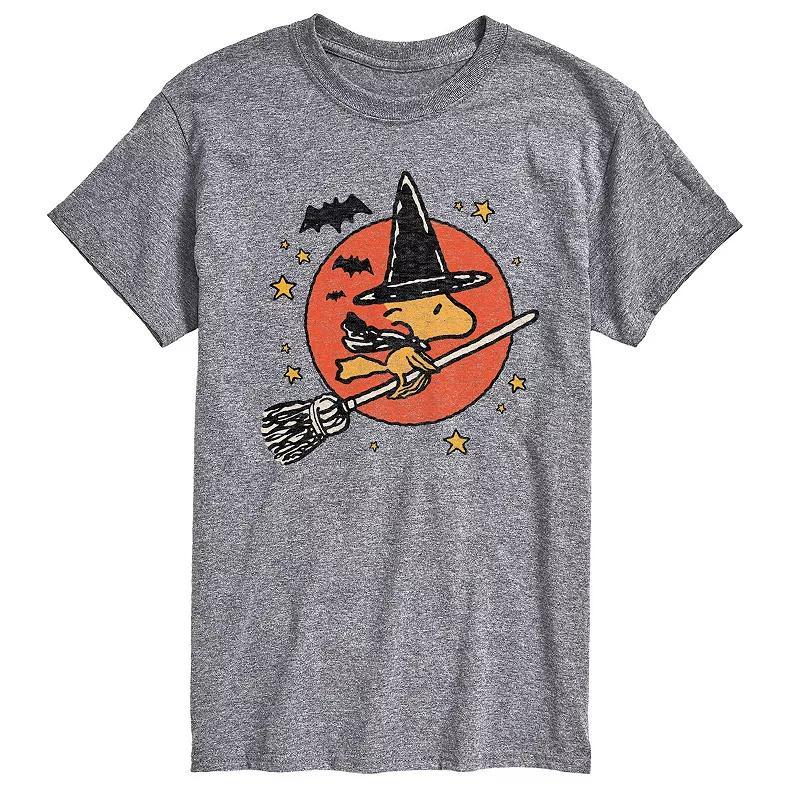 Mens Peanuts Woodstock Witch Graphic Tee Grey Gray Product Image