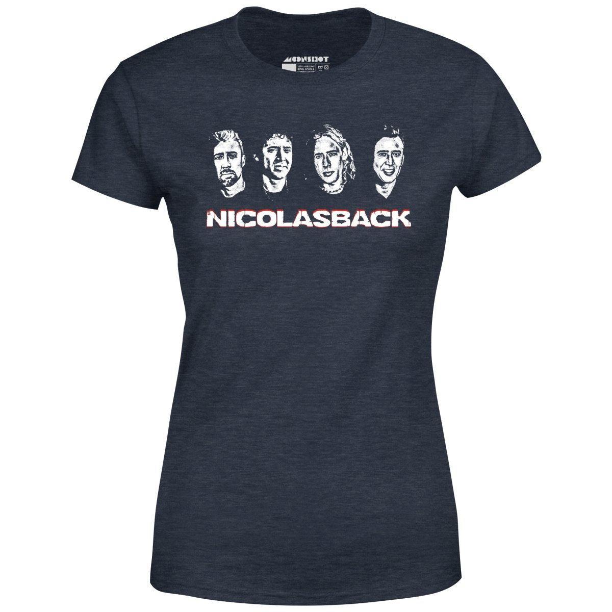 Nicolasback - Nickelback Nicolas Cage Mashup - Women's T-Shirt Female Product Image