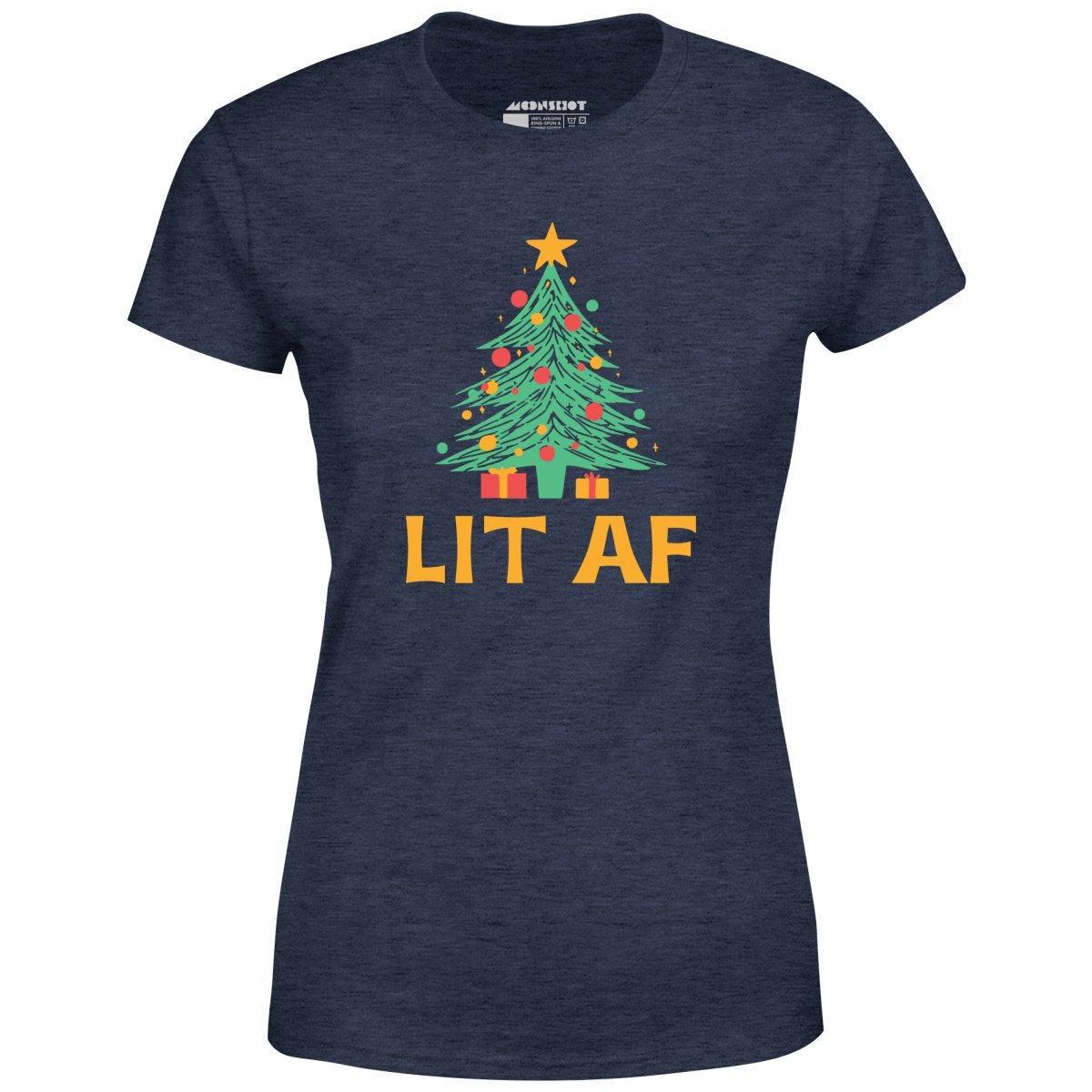 Lit AF Christmas - Women's T-Shirt Female Product Image