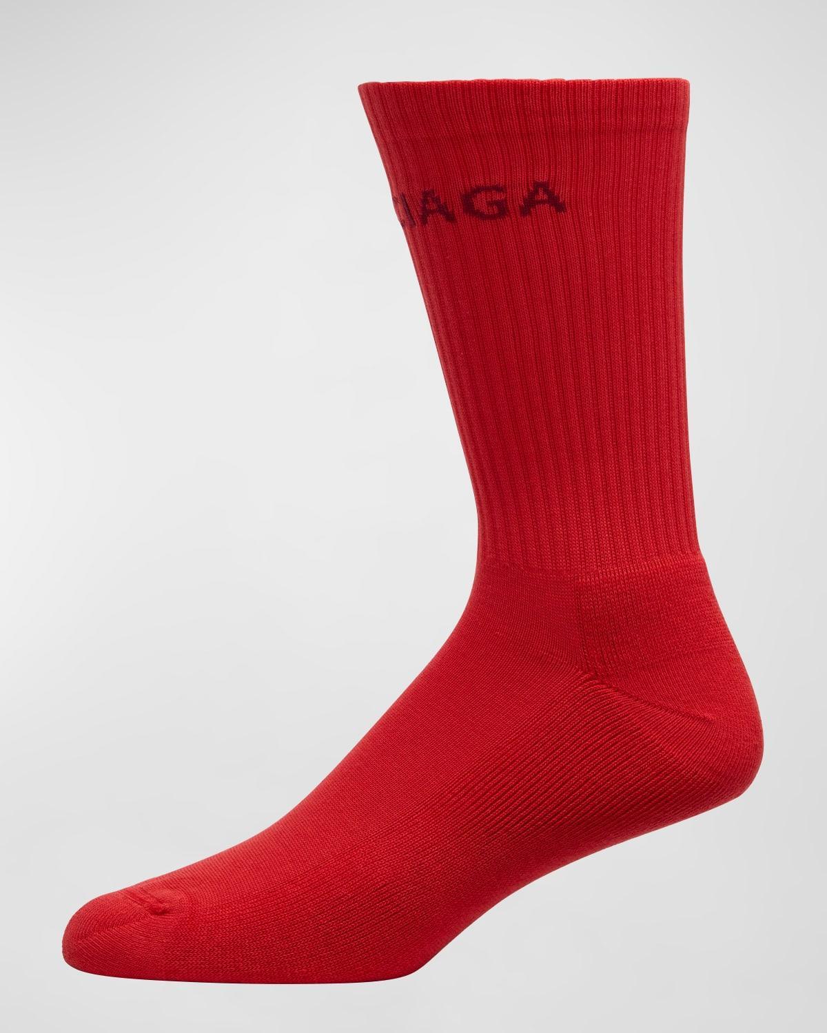 Mens Logo-Knit Tennis Socks Product Image