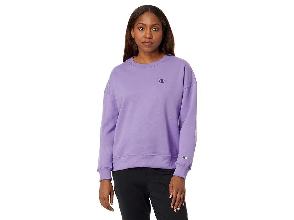 Womens Champion Powerblend Crewneck Sweatshirt, C Logo Product Image