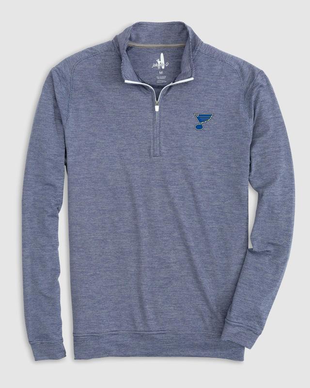 North Carolina Vaughn Striped Performance 1/4 Zip Product Image