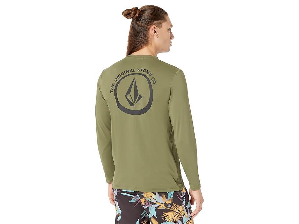 Volcom Taunt Loose Fit Long Sleeve Rashguard (Military 2) Men's Swimwear Product Image