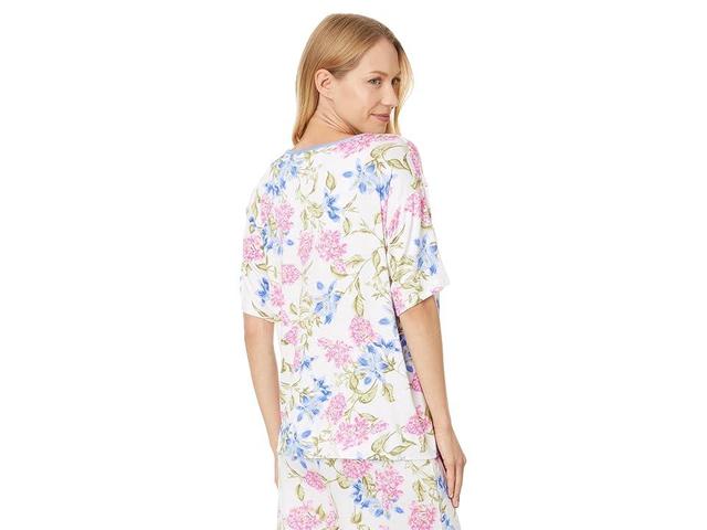 Tommy Bahama Floral Short Sleeve Pj Set (Cream Floral) Women's Pajama Sets Product Image