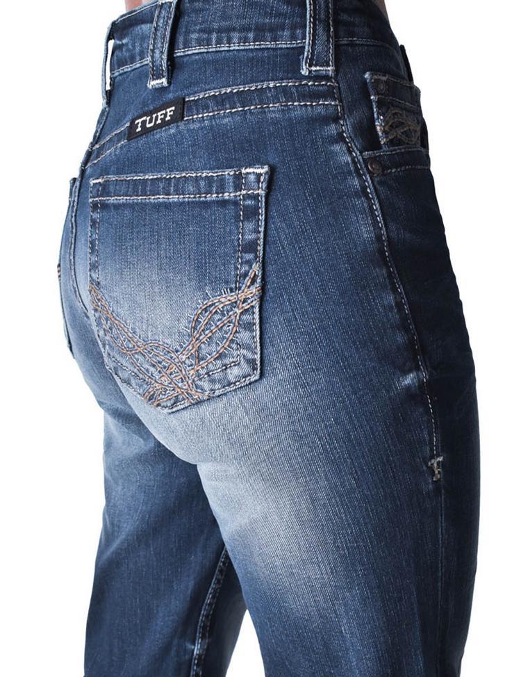 Cowgirl Tuff® Ladies' True Blue Bootcut Jeans Product Image