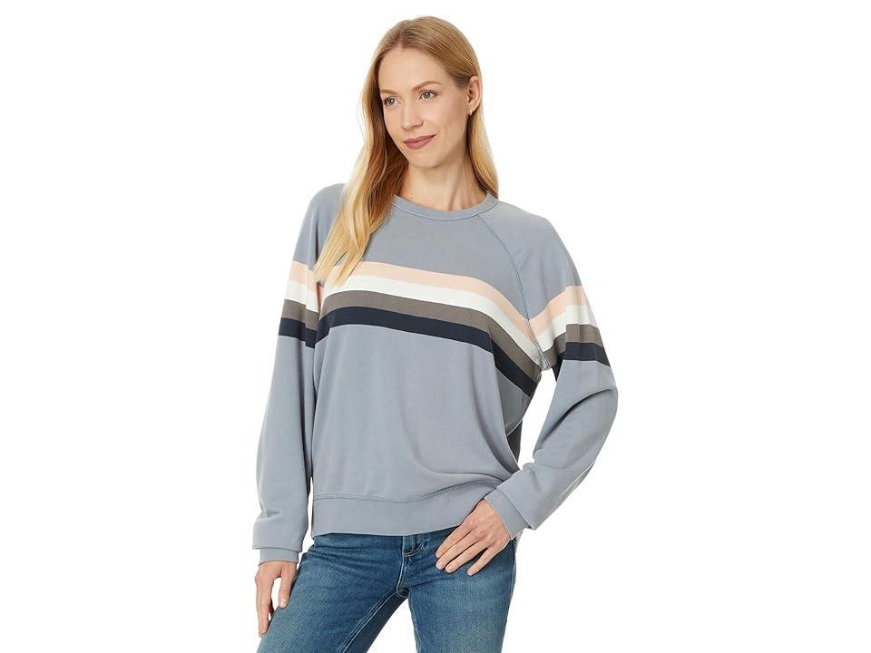 Faherty Coastal Cloud Crew (Blue Westward Stripe) Women's Sweater Product Image