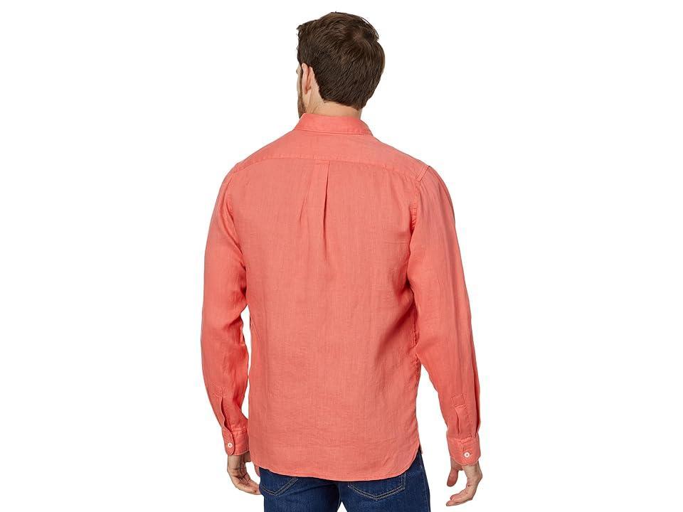 Timberland Linen Chest Pocket Shirt (Burnt Sienna App) Men's Jacket Product Image