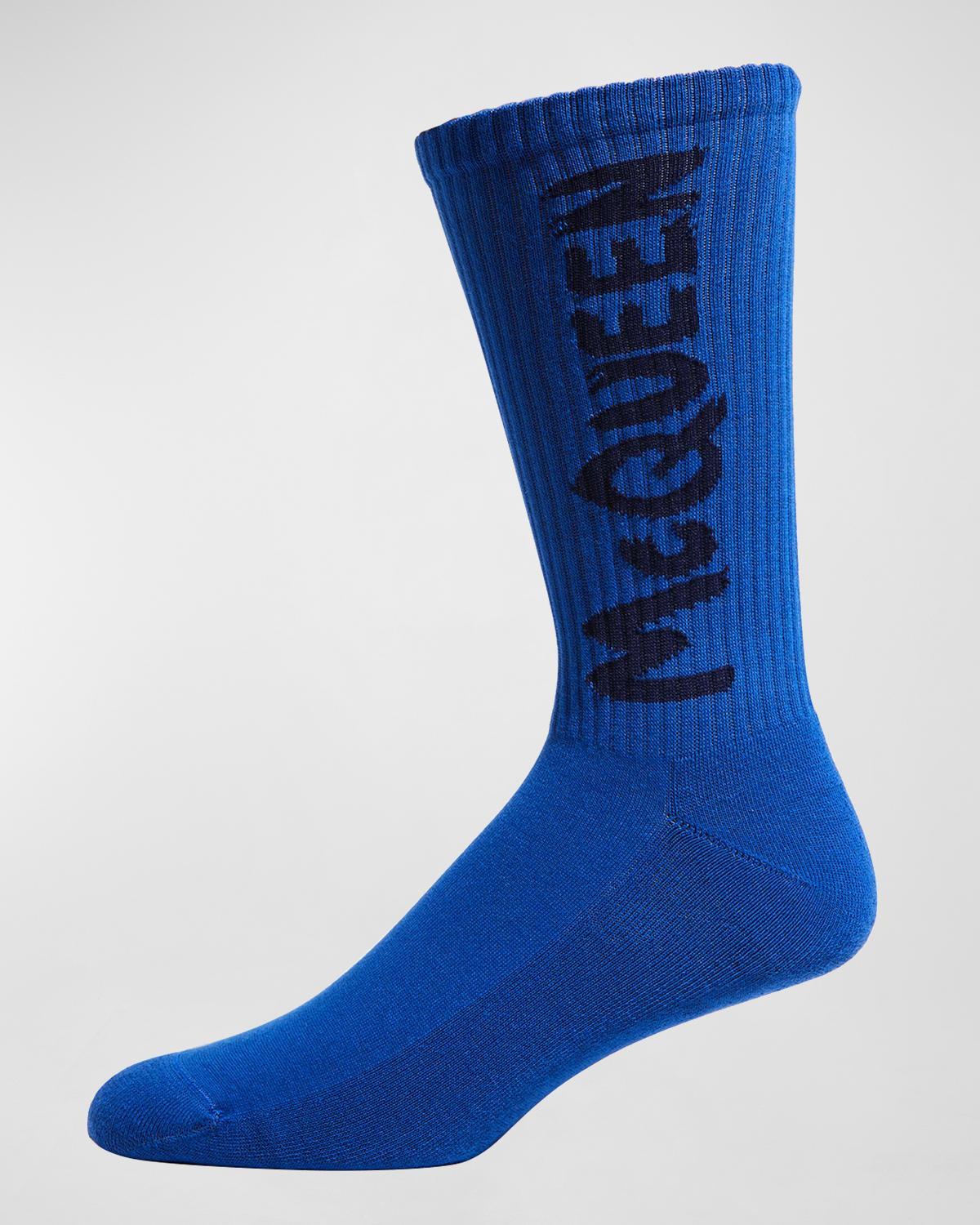 Alexander McQueen Graffiti Logo Crew Socks Product Image