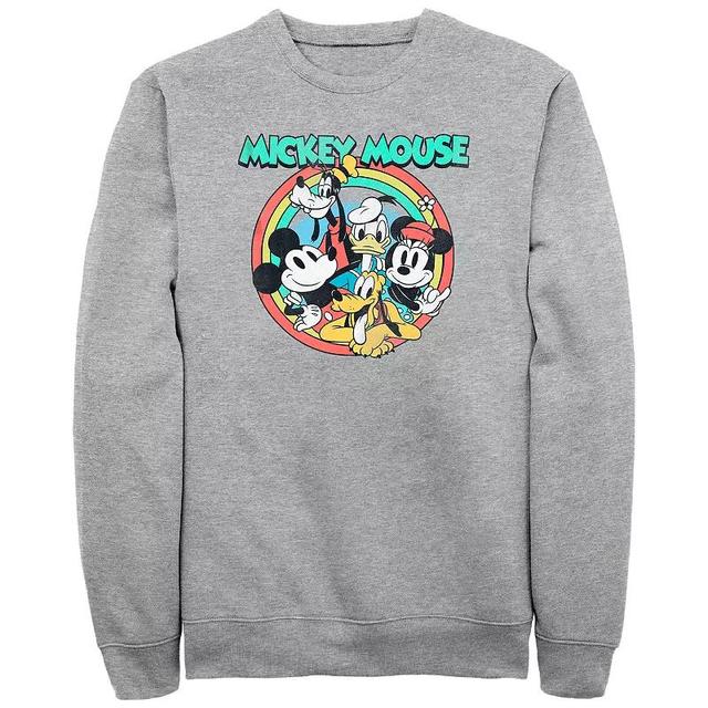 Disneys Mickey Mouse And His Friends Mens Graphic Fleece Athletic Grey Product Image