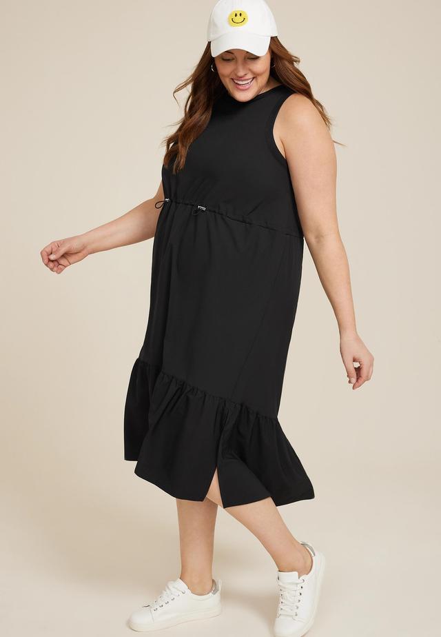 Maurices Plus Size Womens Sleeveless Tiered Midi Dress Size 4X Product Image