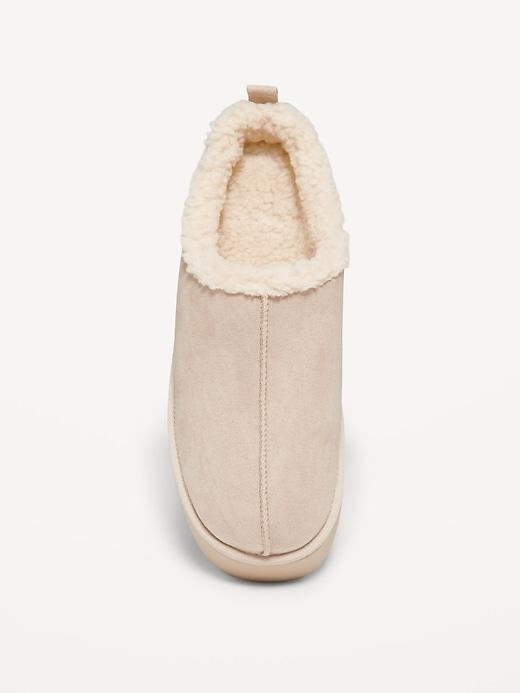 Sherpa-Lined Platform Slippers Product Image