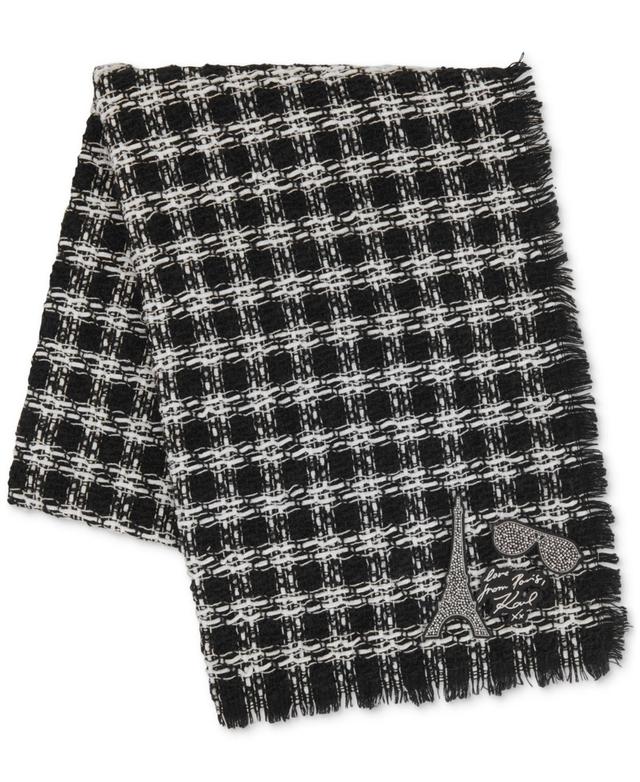 Karl Lagerfeld Paris Womens Tweed Blanket Scarf Product Image