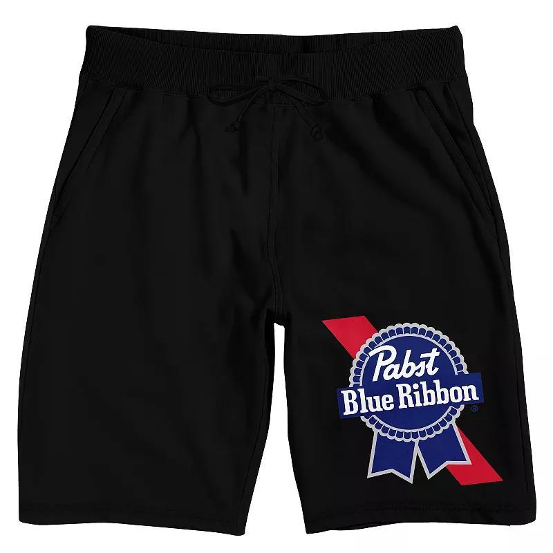 Mens Pabst Blue Ribbon Logo Pajama Shorts Product Image