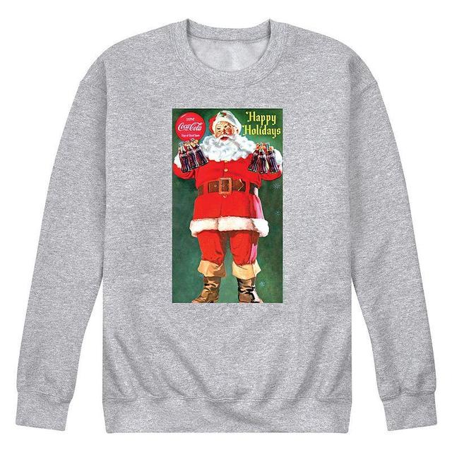 Mens CocaCola Vintage Santa Sweatshirt Med Grey Product Image