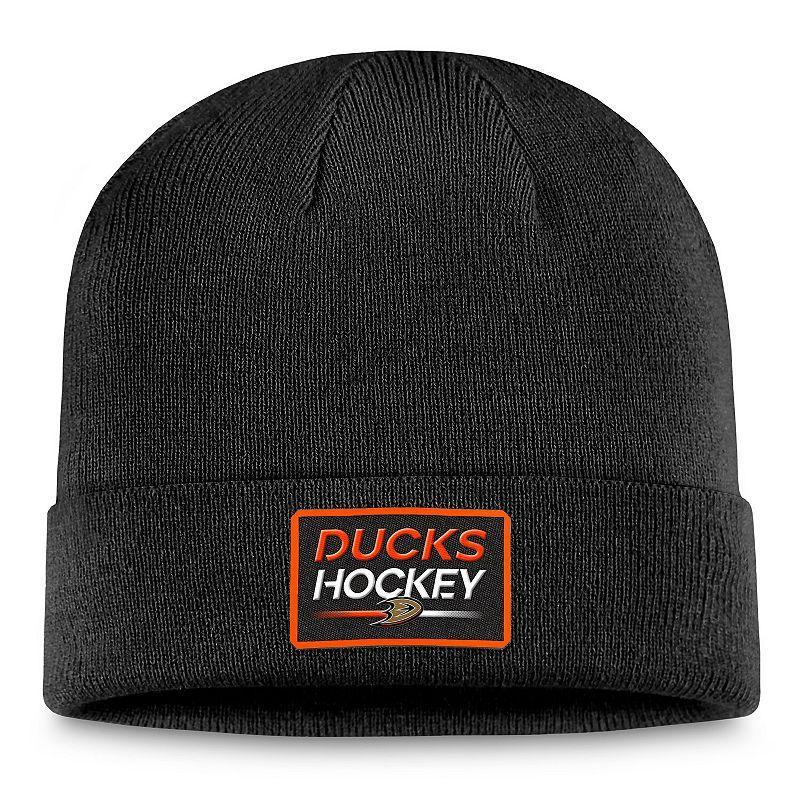 Mens Fanatics Branded Black Anaheim Ducks Authentic Pro Cuffed Knit Hat Product Image