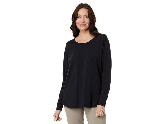 L.L.Bean Beyond Soft Long Sleeve Tee (Midnight ) Women's Clothing Product Image