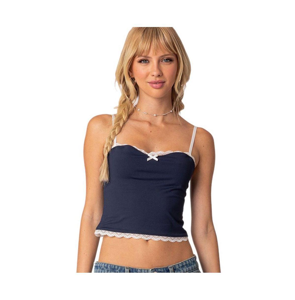 Womens Alara lace trim tank top Product Image