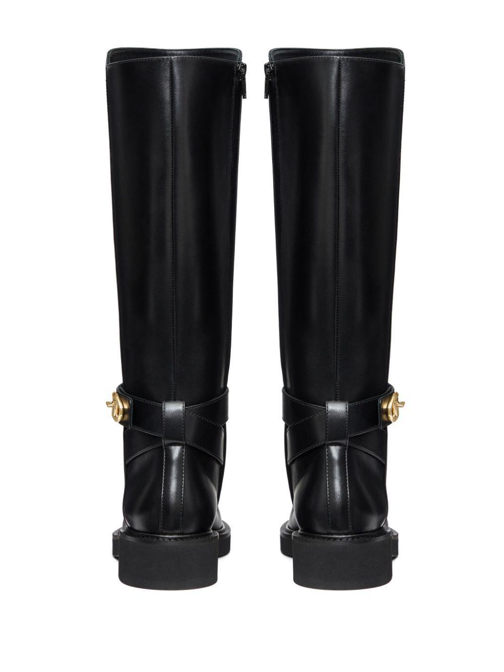 VALENTINO GARAVANI Vlogo Locker Boot In Black Product Image