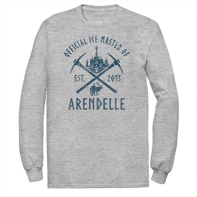 Disneys Frozen Mens Big & Tall Ice Master Of Arendelle Long Sleeve Graphic Tee, Size: XL Tall, Med Grey Product Image