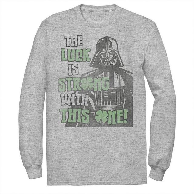 Mens Star Wars Vader Lucky One Tee Athletic Grey Product Image