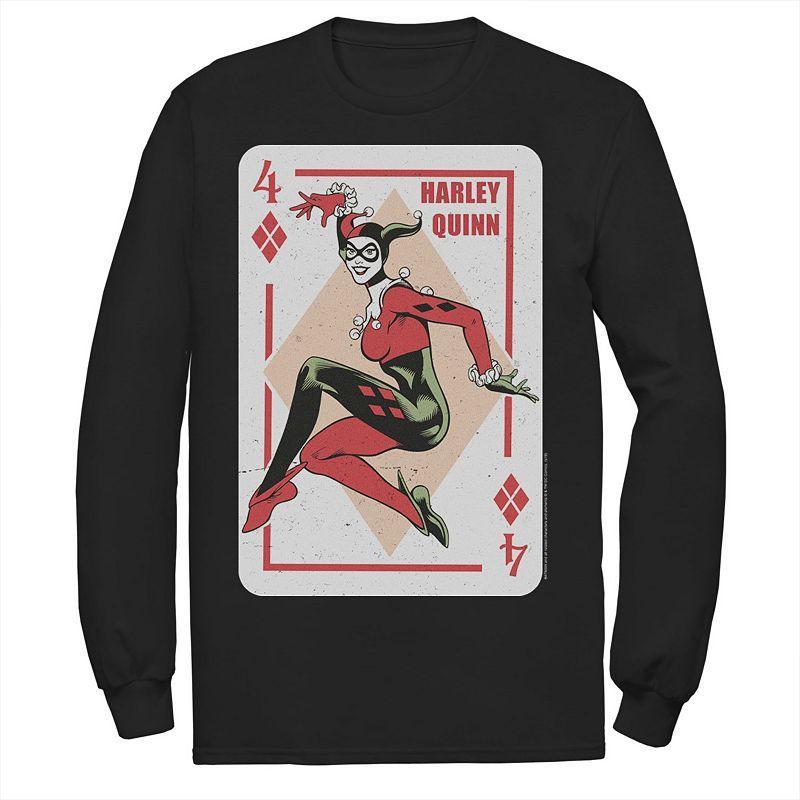 Mens DC Comics Harley Quinn Playing Card Tee Product Image