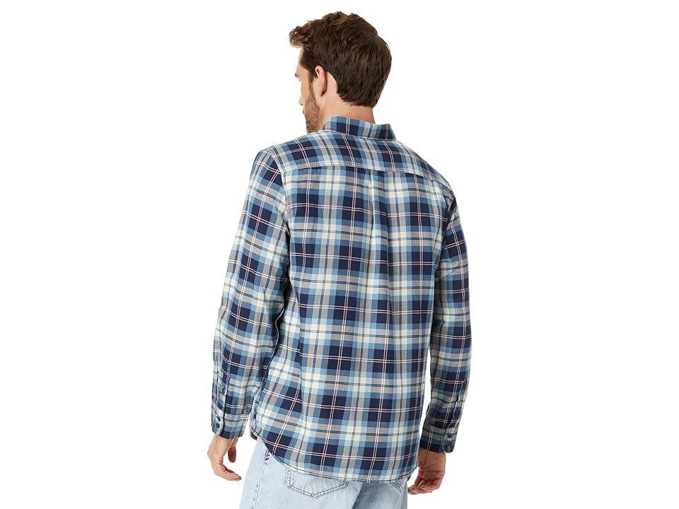 Vans Sycamore Long Sleeve Woven Top (Bluestone/Oatmeal) Men's Long Sleeve Button Up Product Image