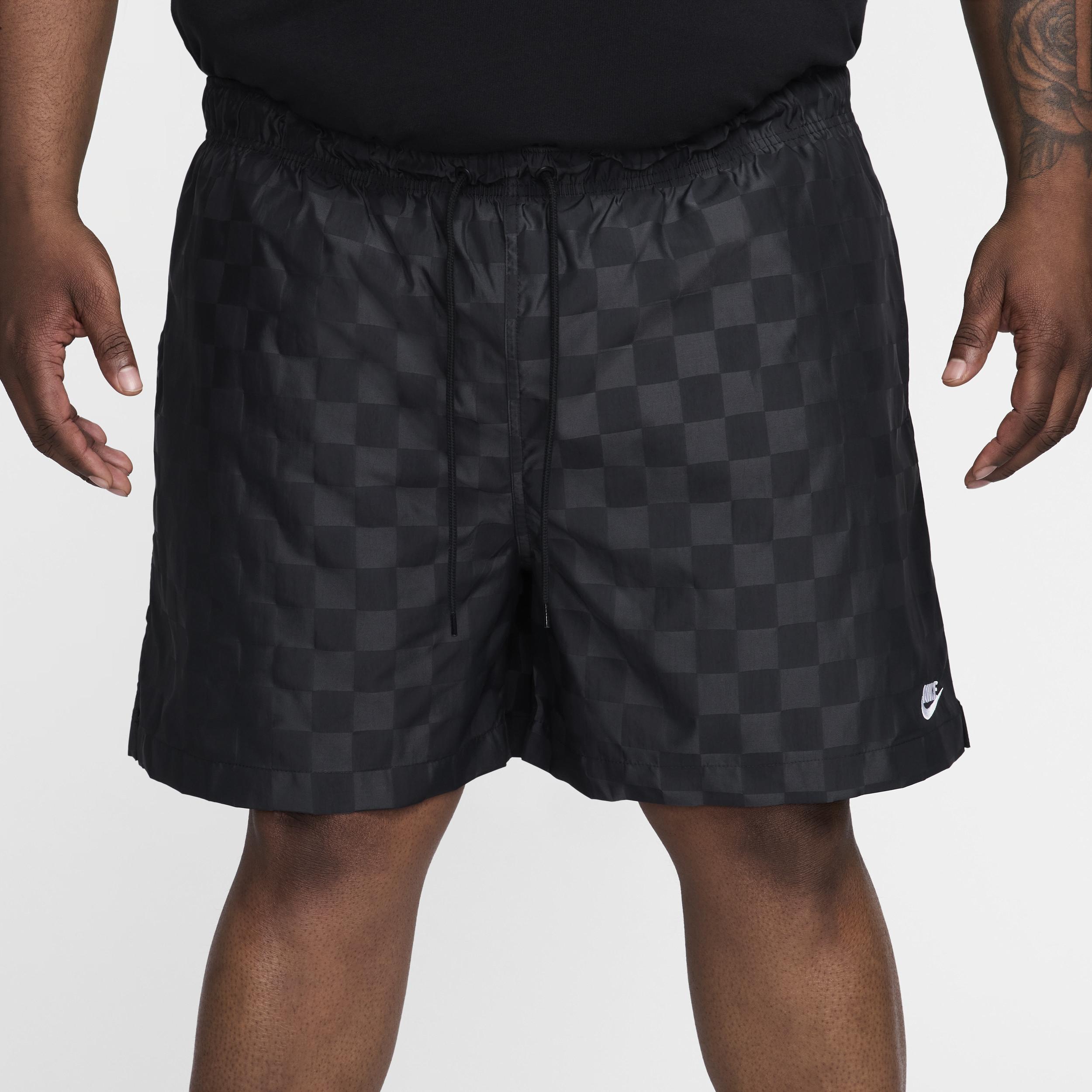 Nike Mens Nike Club Flow Shorts - Mens White/Black Product Image