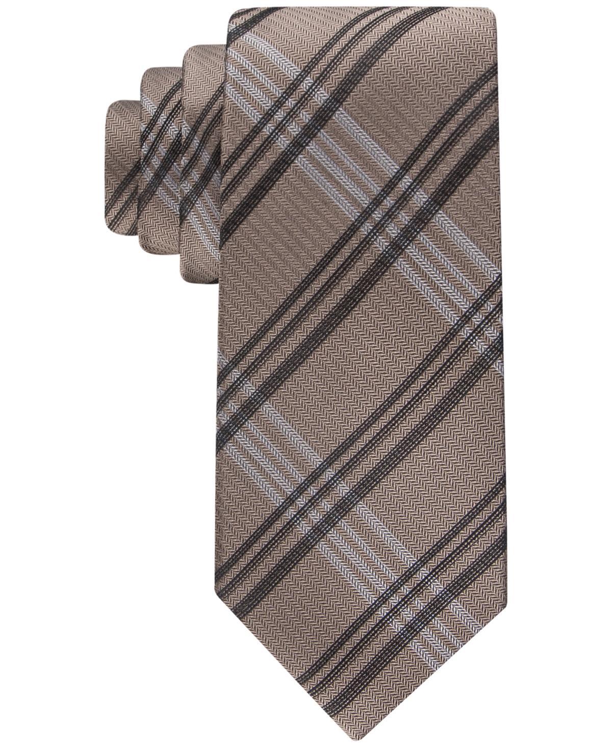 Calvin Klein Mens Herringbone Windowpane Tie Product Image