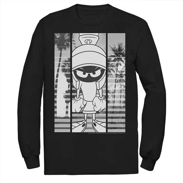 Mens Looney Tunes Marvin The Martian Grey Scale Panels Tee Product Image