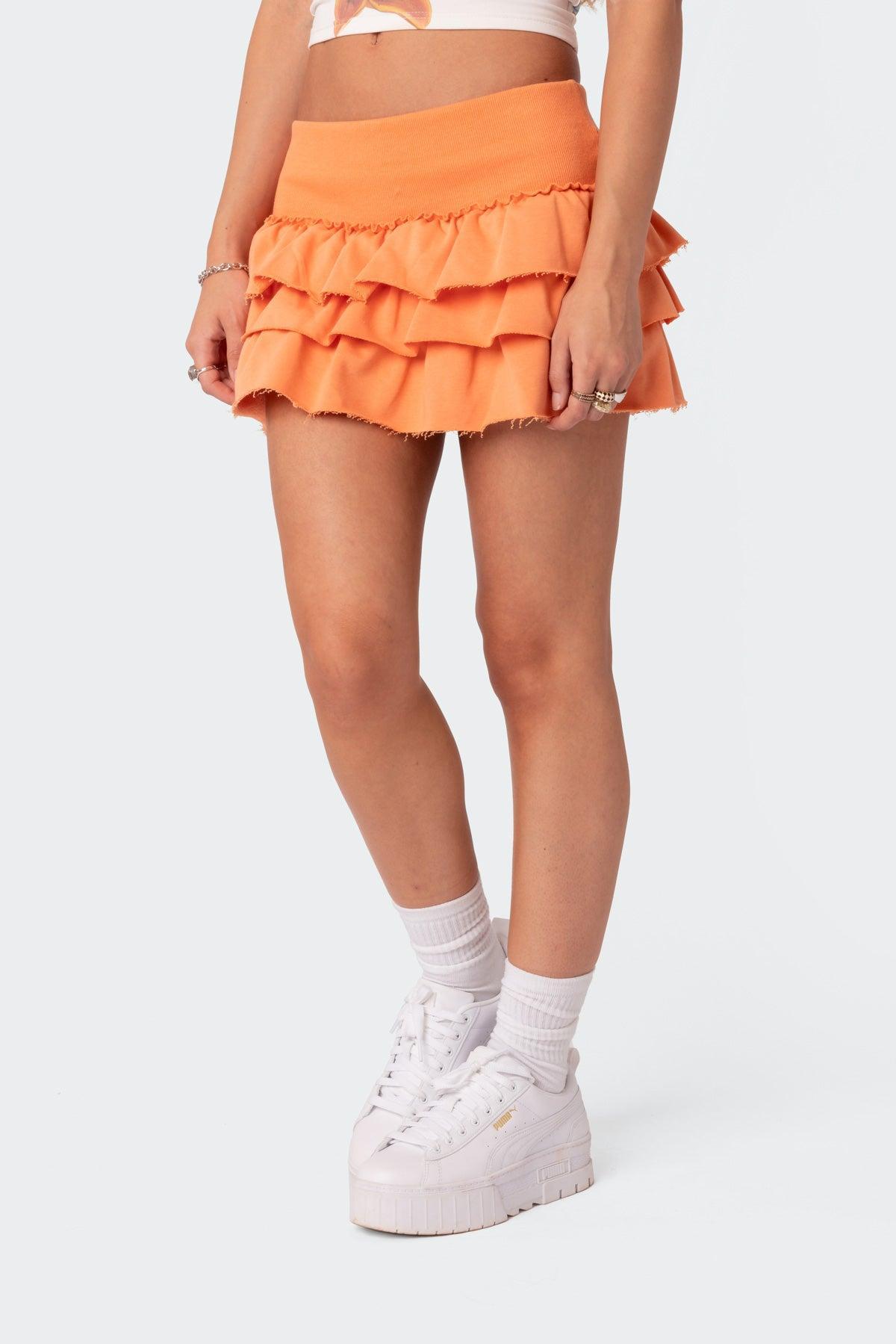 Martina Ruffle Terry Mini Skirt Product Image