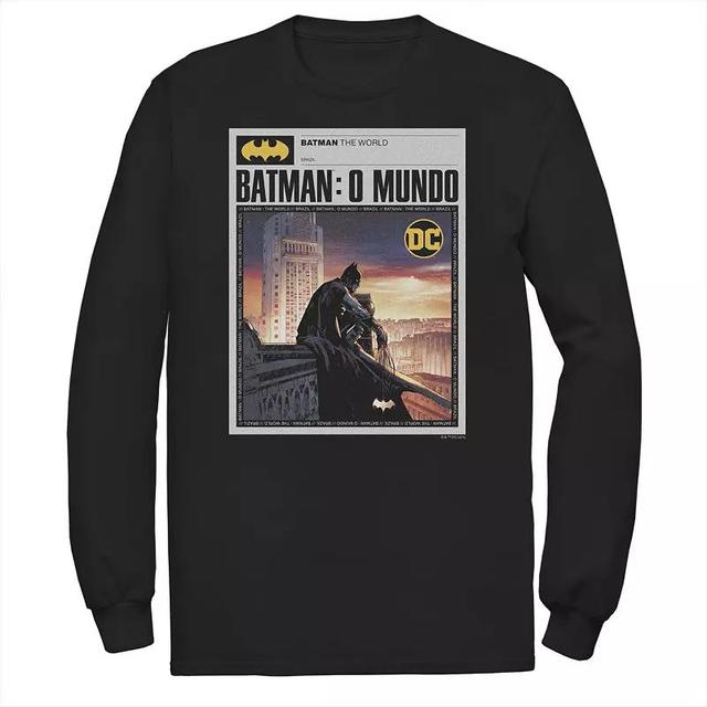 Big & Tall DC Comics Batman: The World Mexico News Poster Tee, Mens Product Image