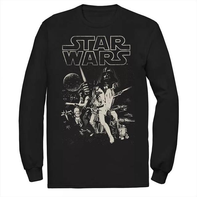 Mens Star Wars Vintage Style Group Shot Logo Tee Product Image