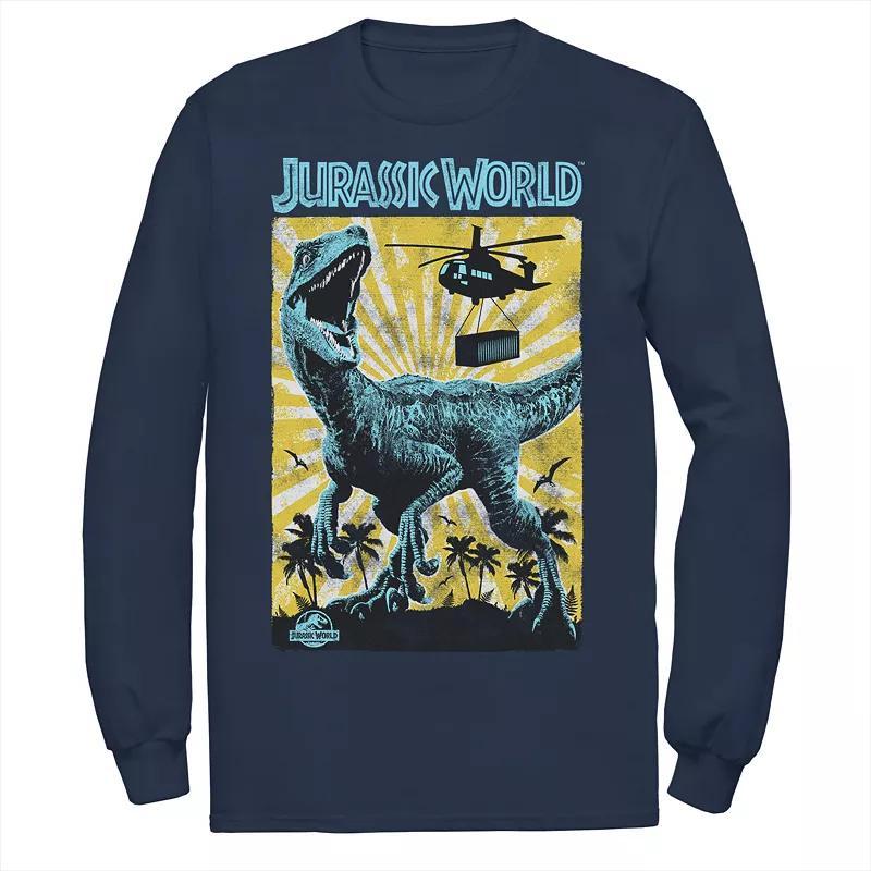 Mens Jurassic World T-Rex Color Pop Retro Poster Tee Product Image