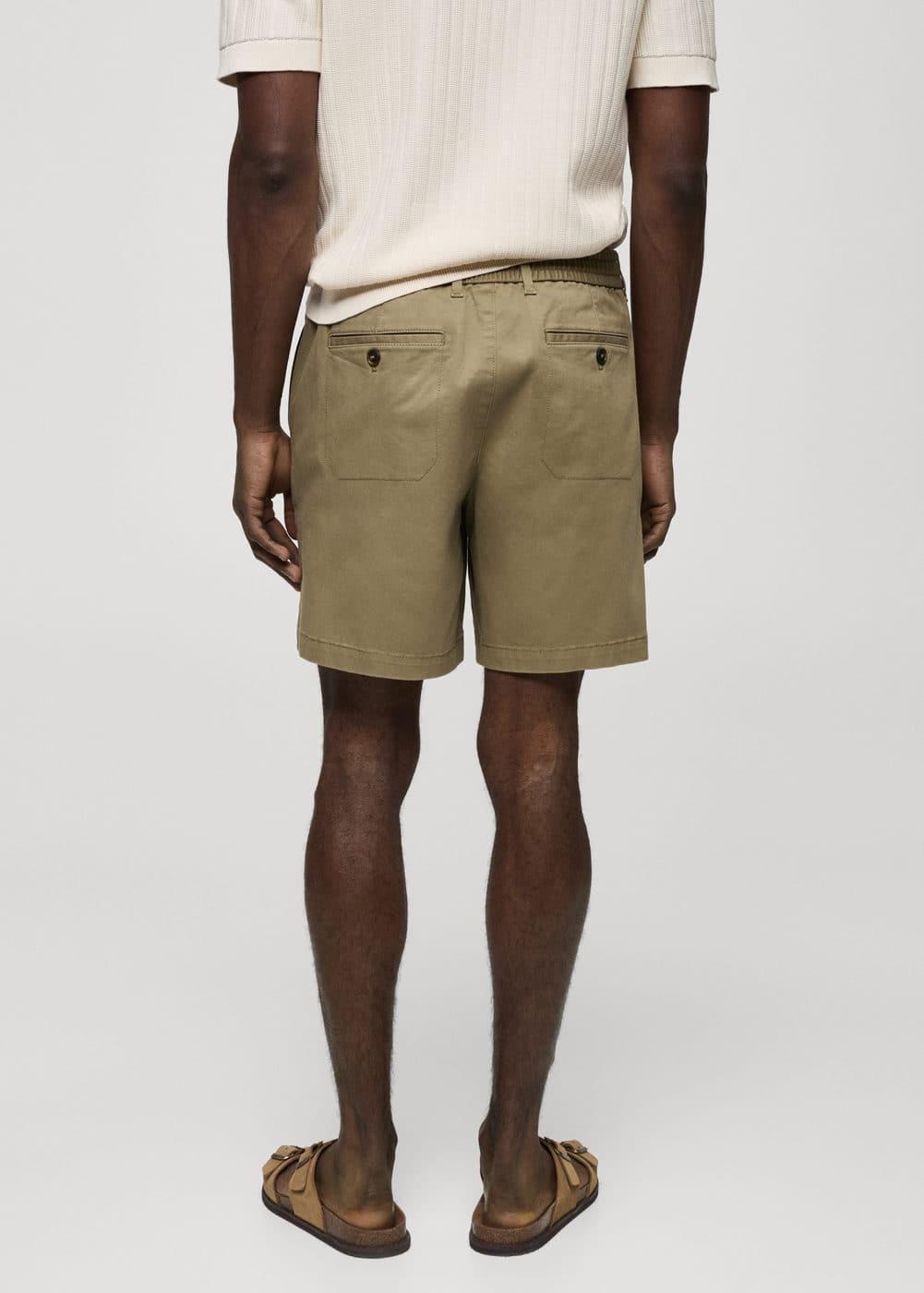 MANGO MAN - Cotton shorts with drawstring khakiMen Product Image