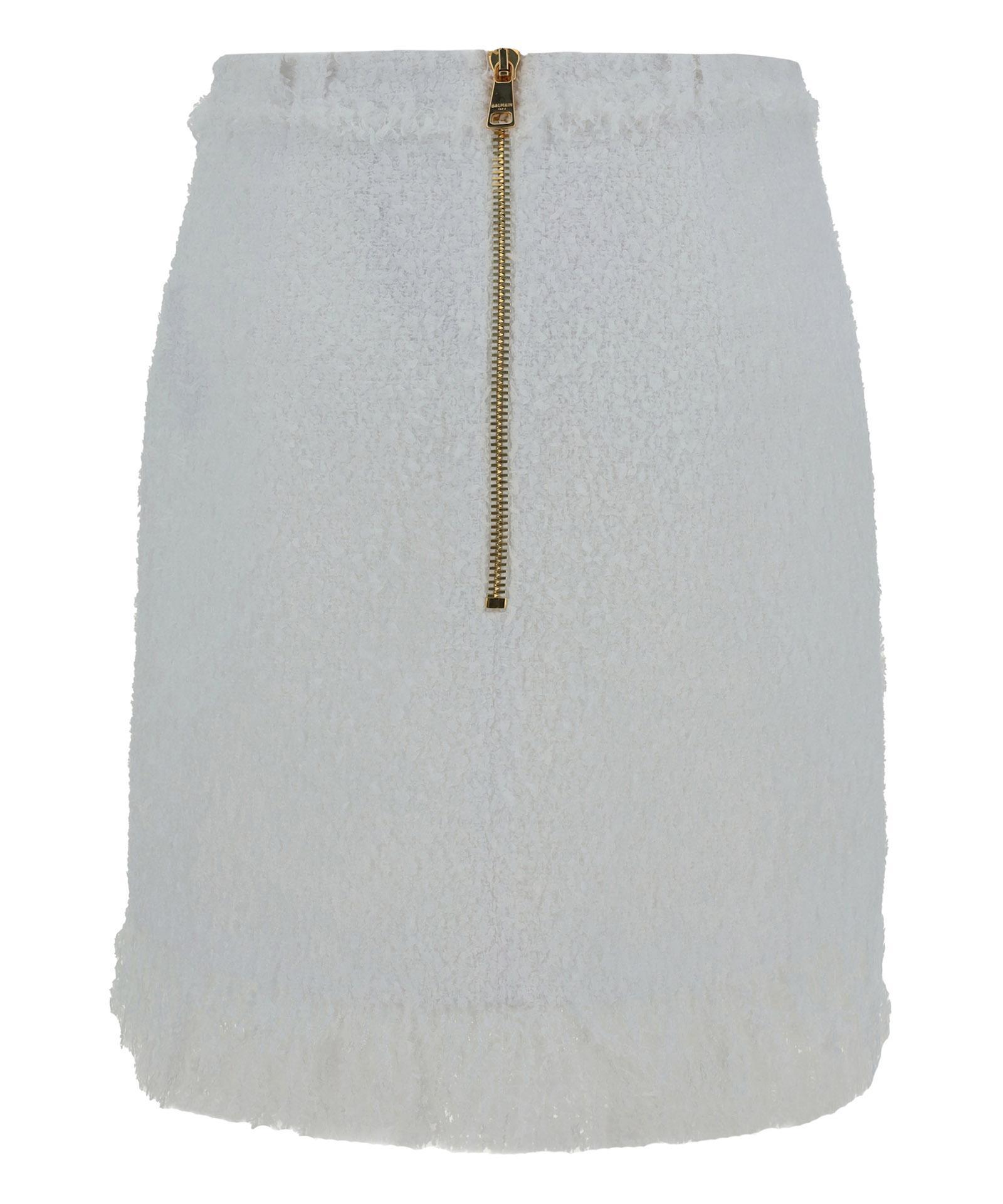 BALMAIN Mini Skirt In White Product Image