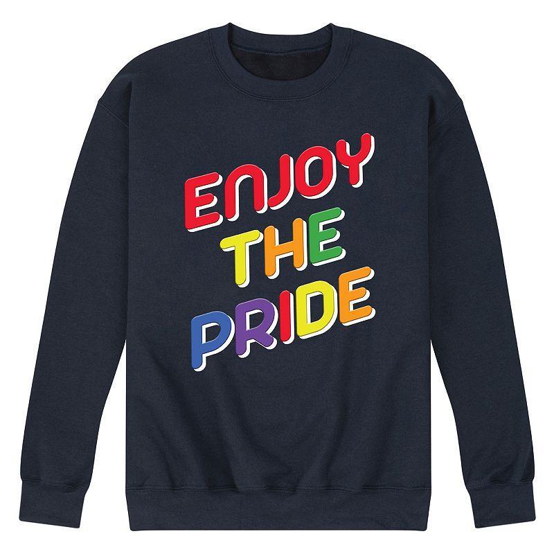 Mens Enjoy The Pride Fleece Sweatshirt Black Product Image