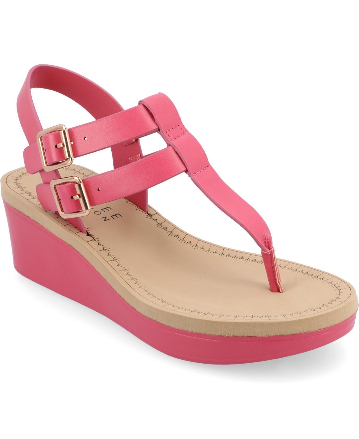 Journee Collection Bianca Womens Wedge Sandals Product Image