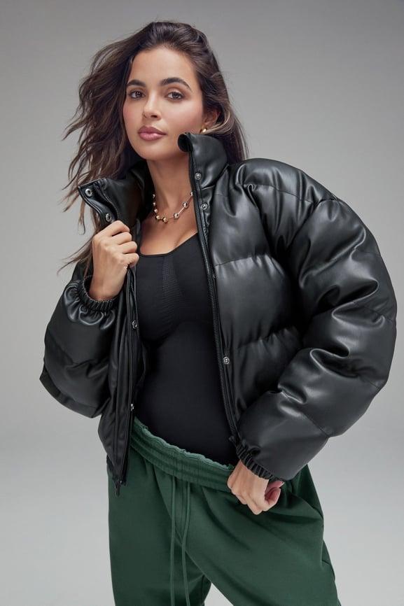 Leatherette Bomber Jacket Product Image