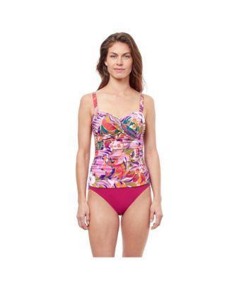 Profile by Gottex Womens Tropikaia D Cup V Neck Tankini swim top Product Image