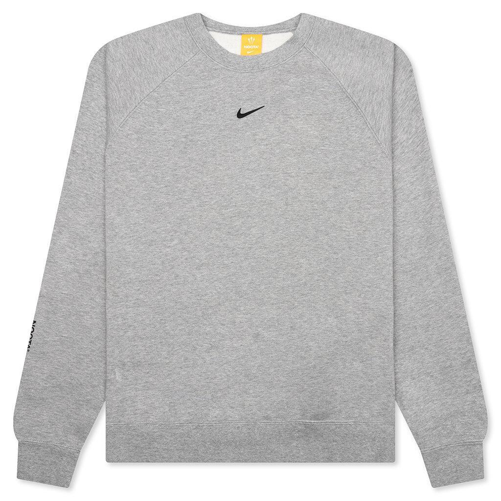 Nike x Nocta NRG CS Fleece Crew - Dark Grey Heather/Black Male Product Image