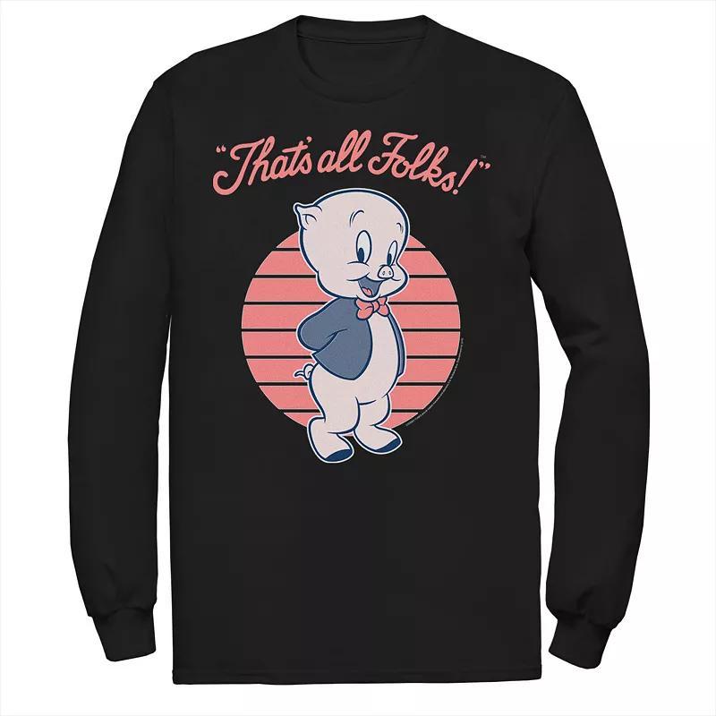 Mens Looney Tunes Porky Pig Thats All Folks Tee Product Image