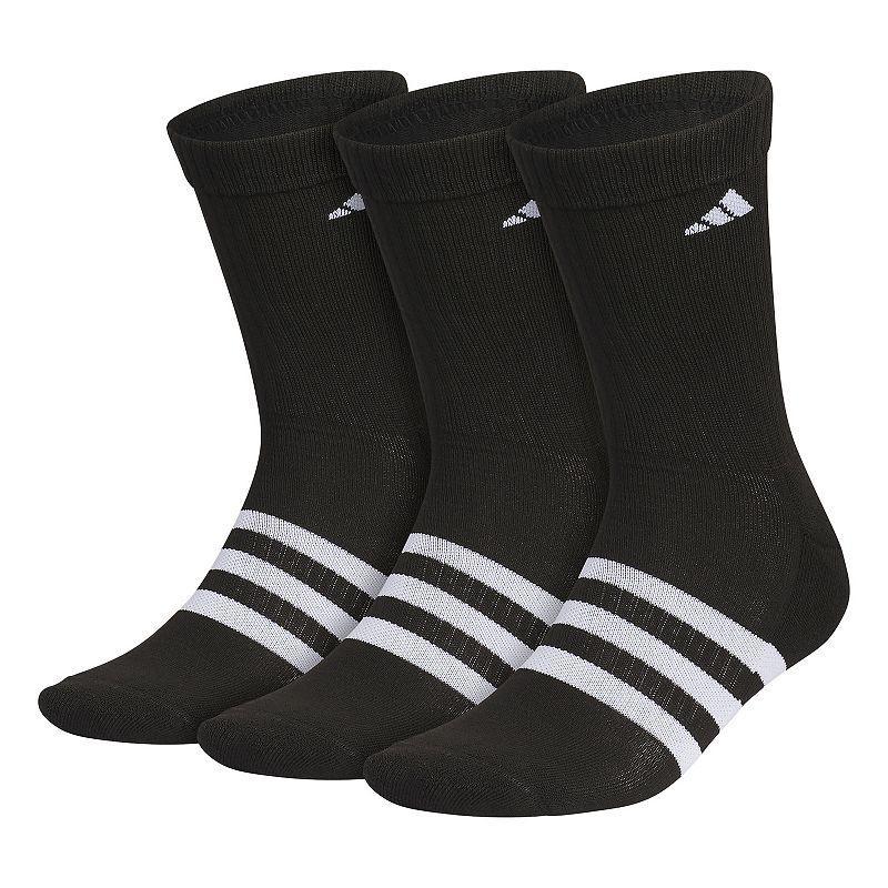 Unisex adidas Adaptive 3-Pack Monochrome Crew Socks, Womens Product Image